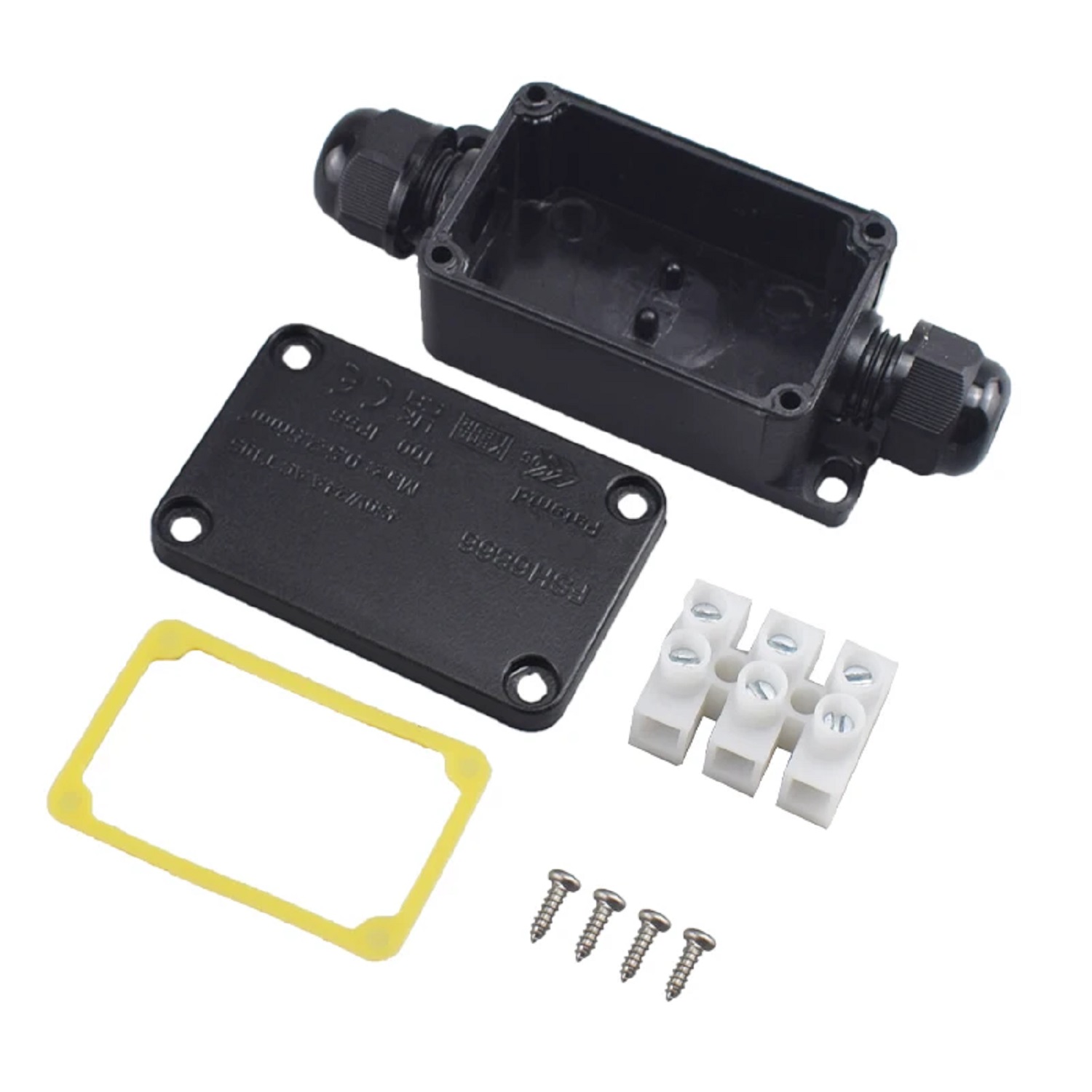 Outdoor Lighting Connectors - 2ウェイ屋外防水IP66対応電気ケーブル接続端子付きジャンクションボックス、450V対応、LED照明用。