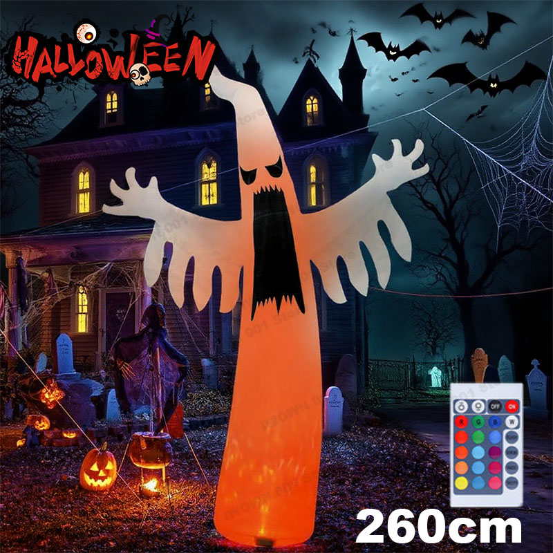 Outdoor Lighting For Front Of House - ハロウィンインフレータブル怖いゴースト LED ライト付き子供のおもちゃお化け屋敷バーパーティーハロウィン装飾屋外庭ホラー小道具