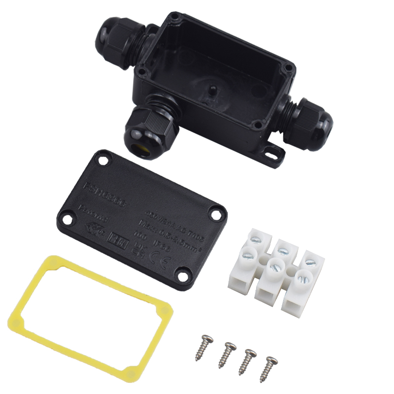 Outdoor Lighting Connectors - 3ウェイ屋外防水IP66電気ケーブルワイヤコネクタジャンクションボックス（端子付き）450V LEDライト用ジャンクションボックス