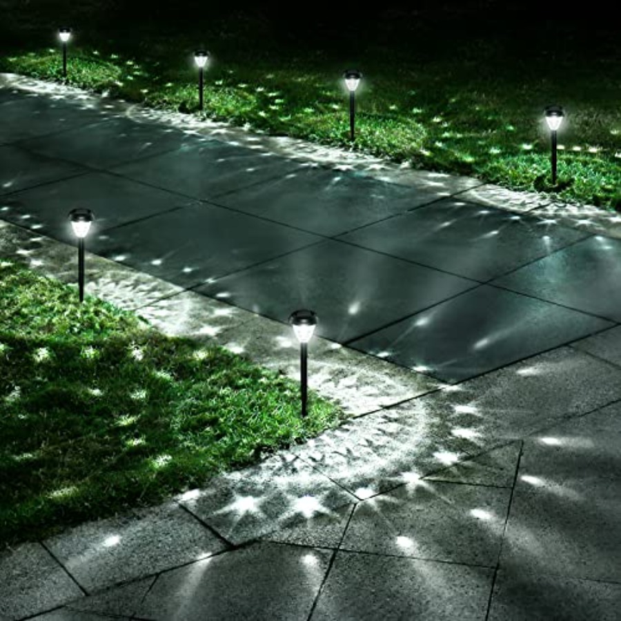 Outdoor Lighting Dusk To Dawn - 超高輝度ソーラーライト屋外防水-10個パック、夕暮れから夜明けまで最大12時間点灯するソーラー式屋外通路ガーデンライト自動点灯