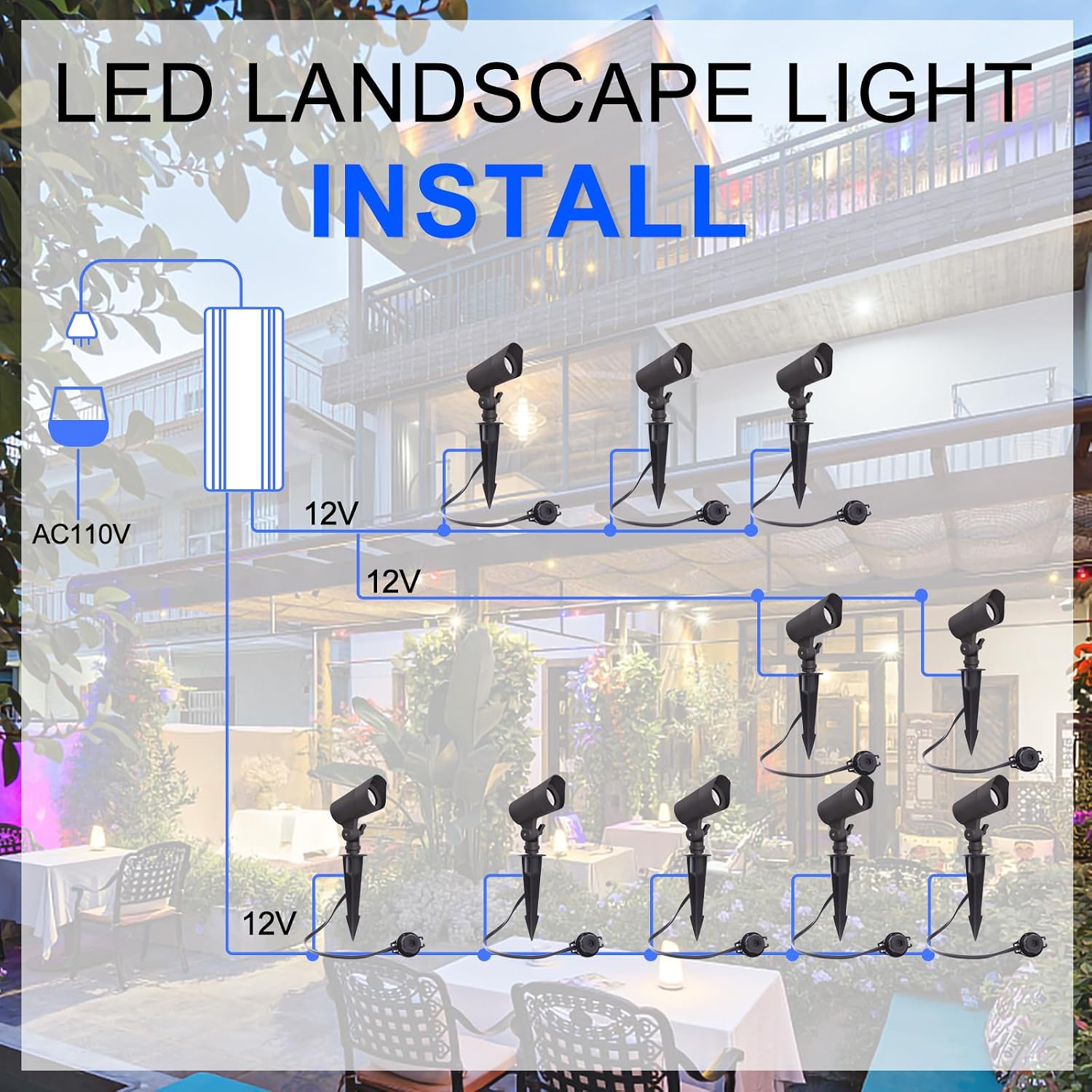 低電圧12V LED景観照明 ウォームホワイト 3000K  - Landscape Spike Light のレビューと価格