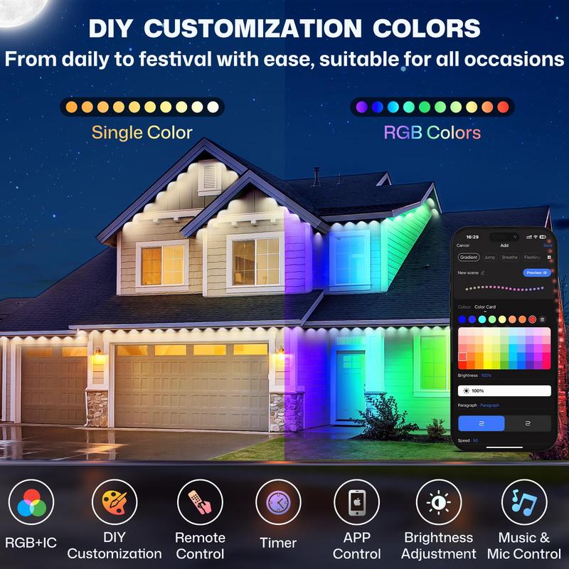 スマートRGBIC屋根用LEDライト、IP67防水仕様の屋外 - Landscape Spike Light のレビューと価格