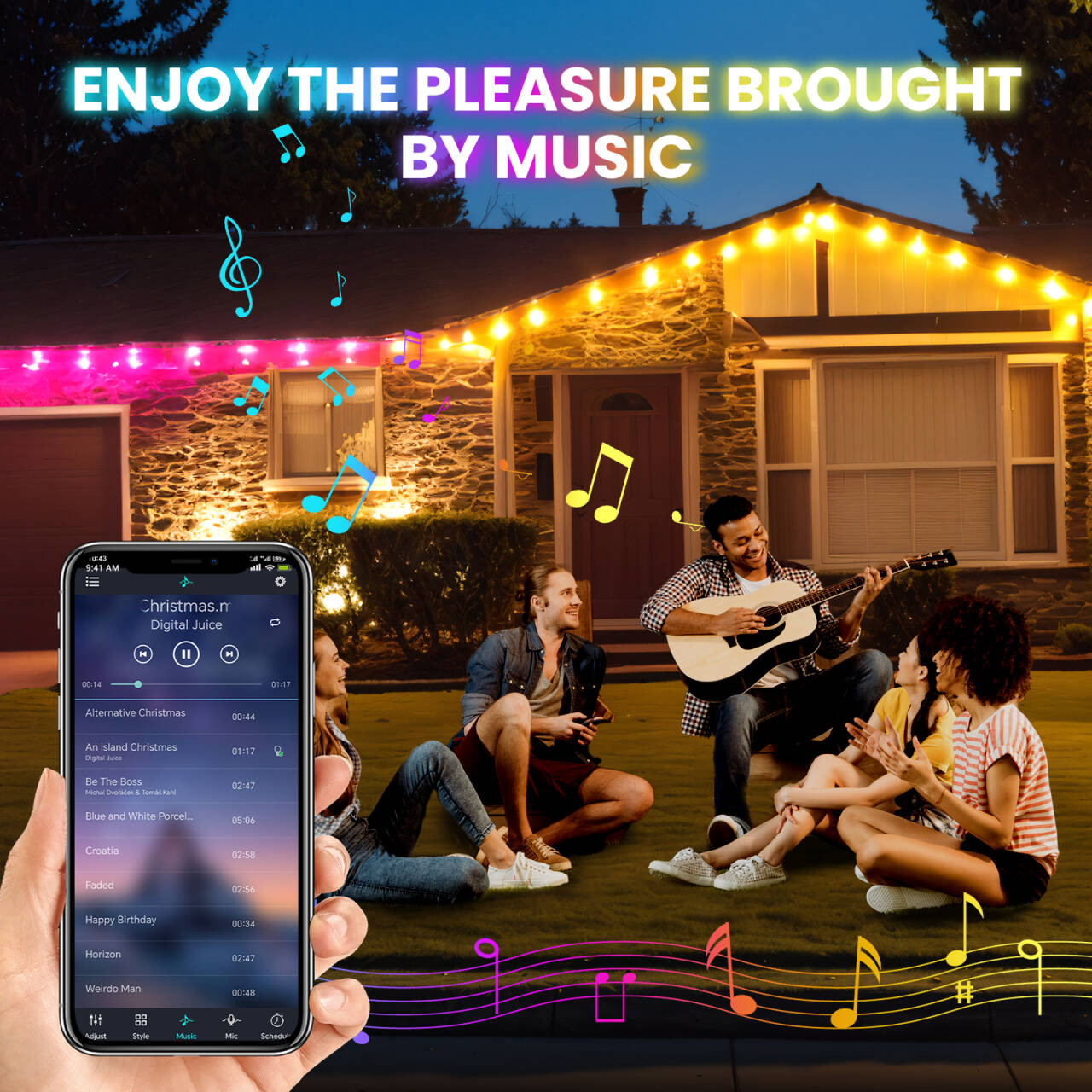 RGB LEDストリップライト,90 m, 30m,常夜灯, - Outdoor Lighting Strip のレビューと価格