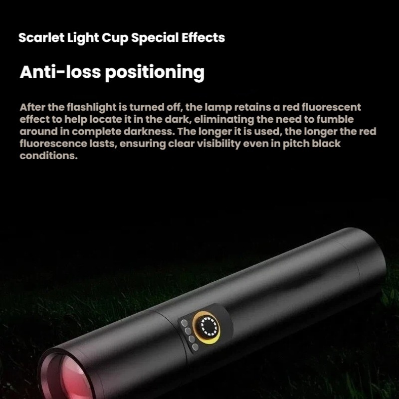 強力な光 LED 懐中電灯 Type-C 充電伸縮ズーム防水 - Outdoor Lighting Quality のレビューと価格