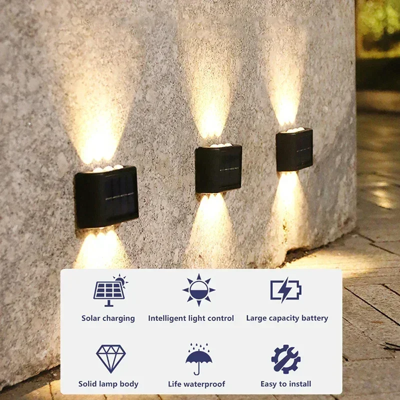 LEDソーラーライト 屋外防水 ソーラーウォールランプ 上下 - Outdoor Lighting In Ground のレビューと価格