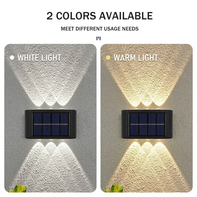LEDソーラーライト 屋外防水 ソーラーウォールランプ 上下 - Outdoor Lighting In Ground のレビューと価格
