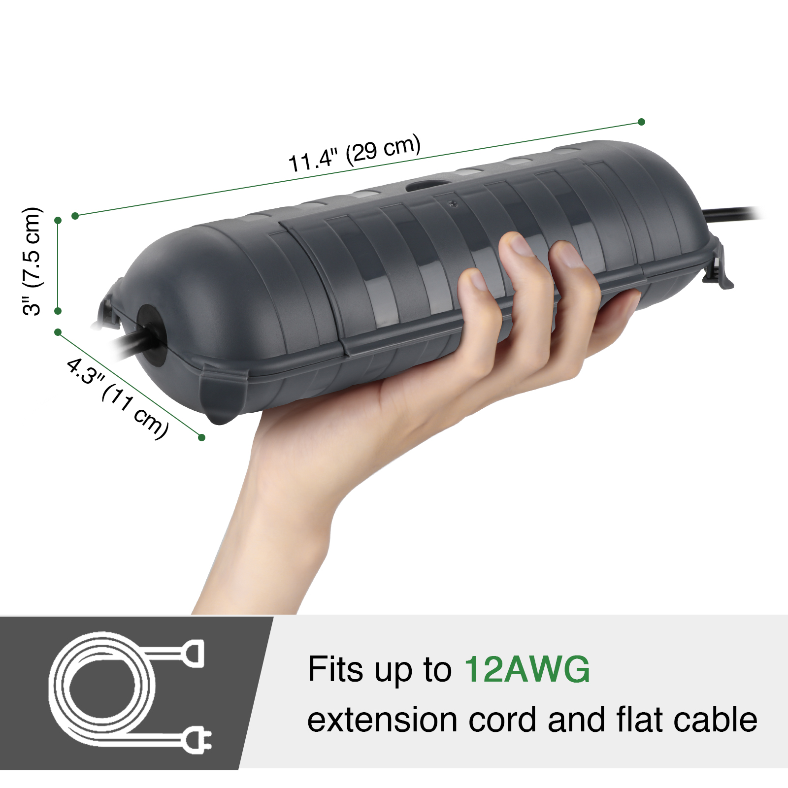 大型耐候性屋外電気ボックスケーブルカバー、延長ケーブル、電源 - Outdoor Lighting Strip のレビューと価格