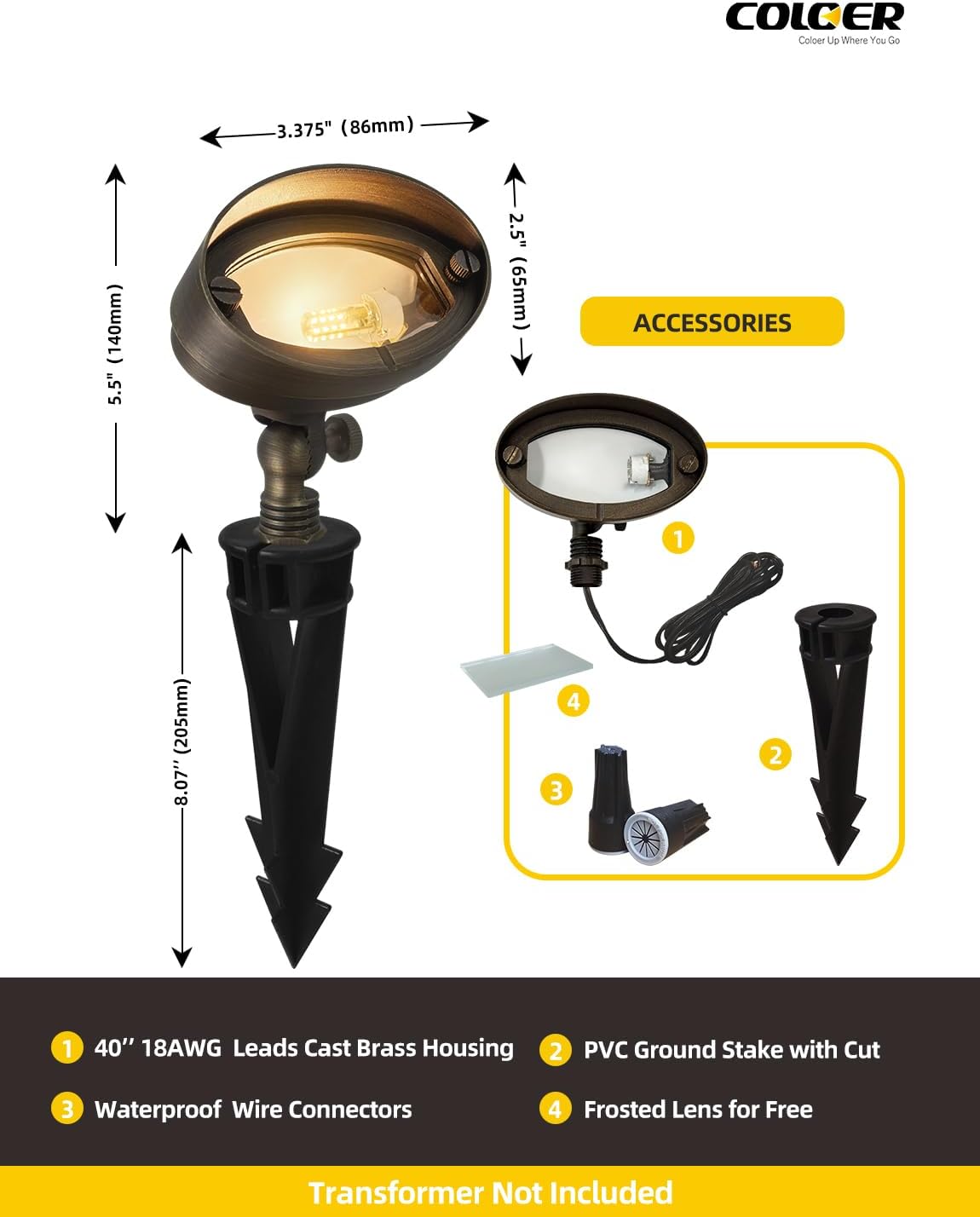 ダイカスト真鍮製 LED ランドスケープフラッドライト 屋外 - Outdoor Lighting Volt のレビューと価格