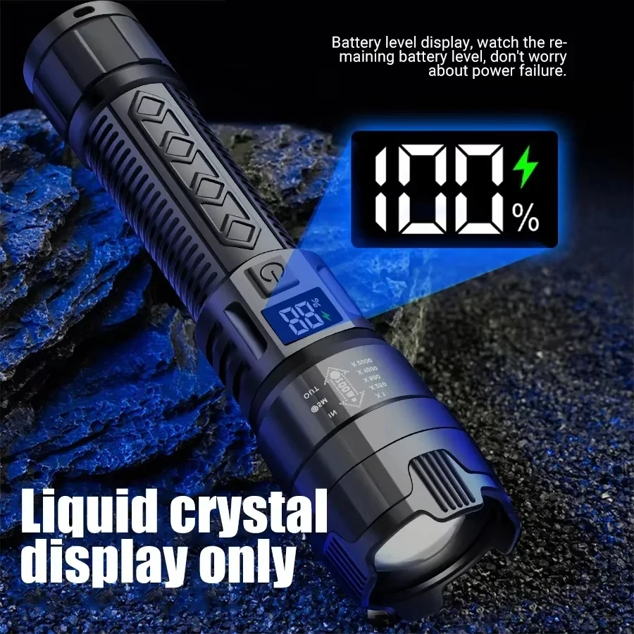 戦術的な LED 懐中電灯 2000LM USB 充電式防水 - Outdoor Lighting Quality のレビューと価格