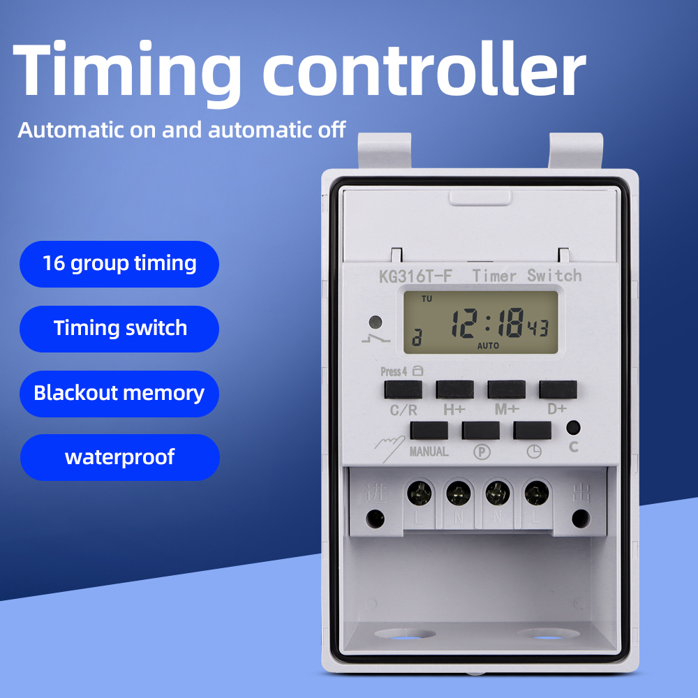 デジタルタイマースイッチ 220V 30A 防水壁掛け毎週  - Outdoor Lighting Timer Switch のレビューと価格