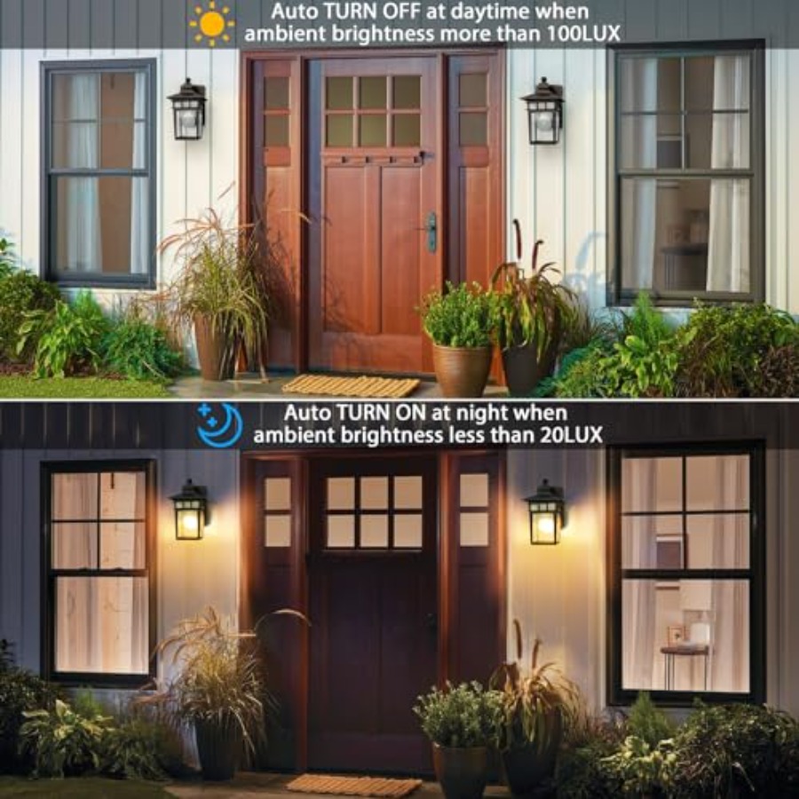 GFCIコンセント付き屋外照明、夕暮れから夜明けまで点灯する - Outdoor Lighting Dusk To Dawn のレビューと価格