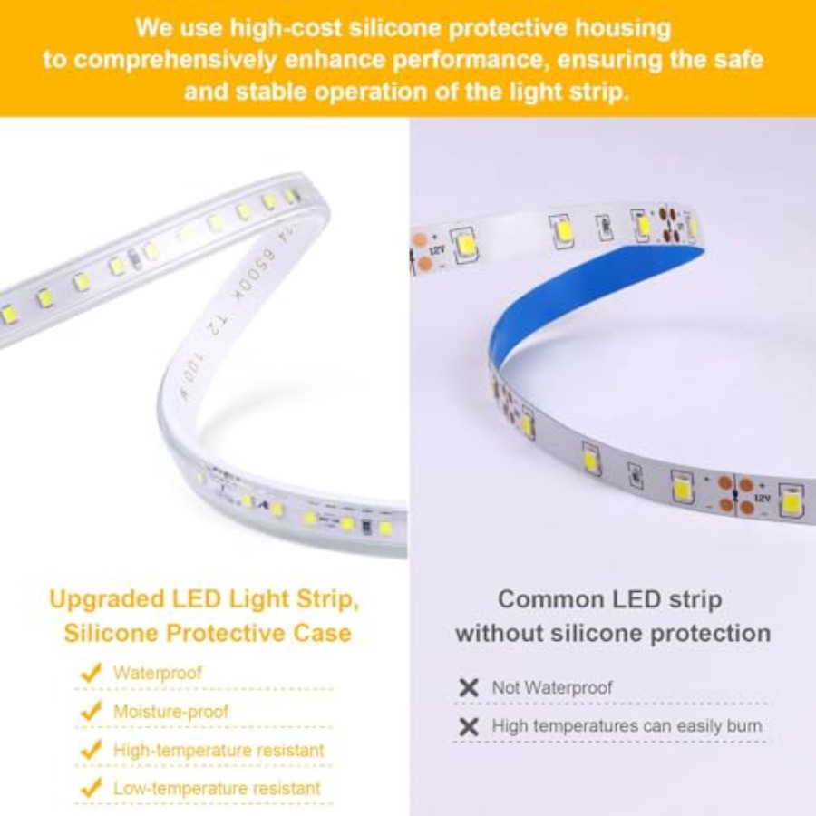 LEDストリップライト、240個のLED、6500Kクールホ - Outdoor Lighting Strip のレビューと価格
