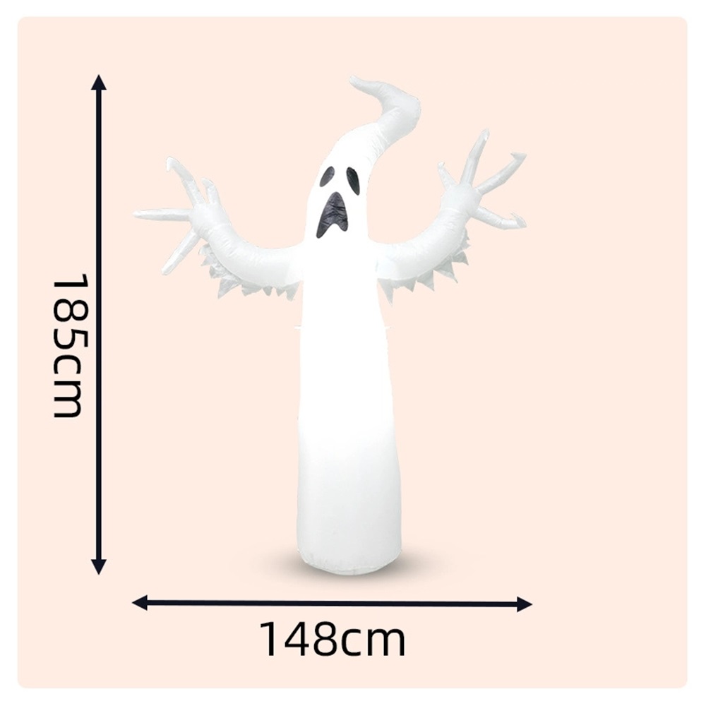 ハロウィン用インフレータブルゴースト、LEDライトアップゴー - Outdoor Lighting For Front Of House のレビューと価格