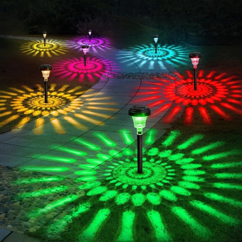 色が変わるソーラーパスライト IP67 防水 LED 屋外ガ - Outdoor Lighting Dusk To Dawn のレビューと価格