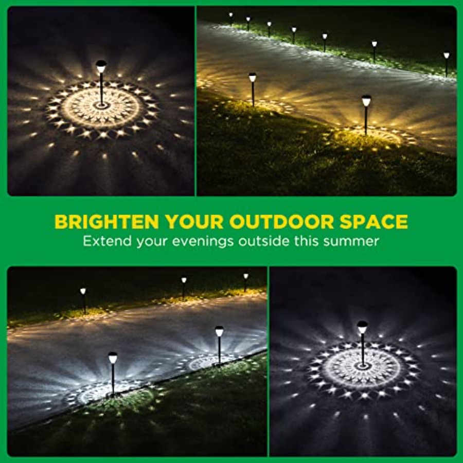 超高輝度ソーラーライト屋外防水-10個パック、夕暮れから夜明 - Outdoor Lighting Dusk To Dawn のレビューと価格