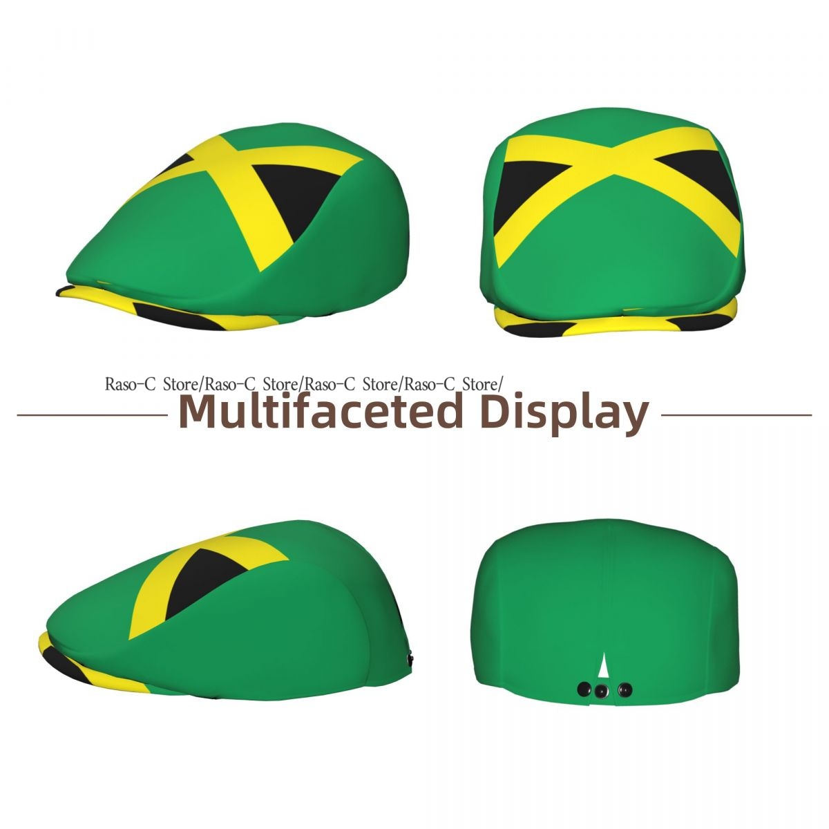 春夏用大人用フラットキャップ ジャマイカ国旗柄 ユニセックス - Outdoor Lighting Jamaica のレビューと価格