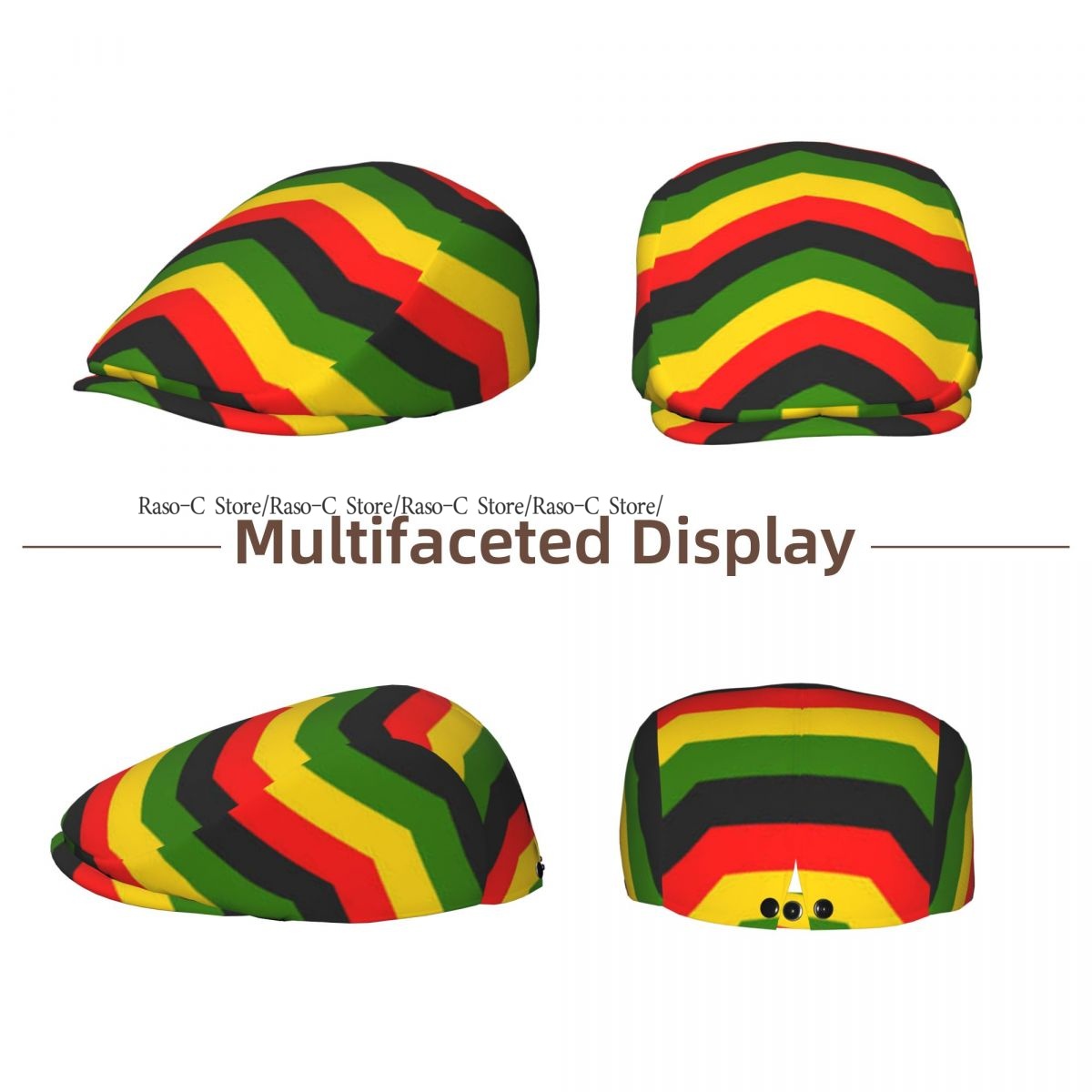 春夏用大人用フラットキャップ ジャマイカ国旗柄 ユニセックス - Outdoor Lighting Jamaica のレビューと価格