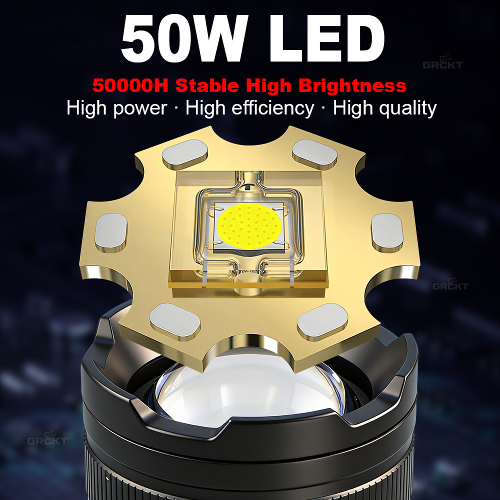 80000CD 最も強力なLED懐中電灯 ハイパワー戦術ハン - Outdoor Lighting Quality のレビューと価格