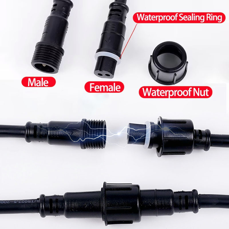 防水ワイヤーコネクタセット 2/3/4/5/6ピン プラグソ - Outdoor Lighting Connectors のレビューと価格