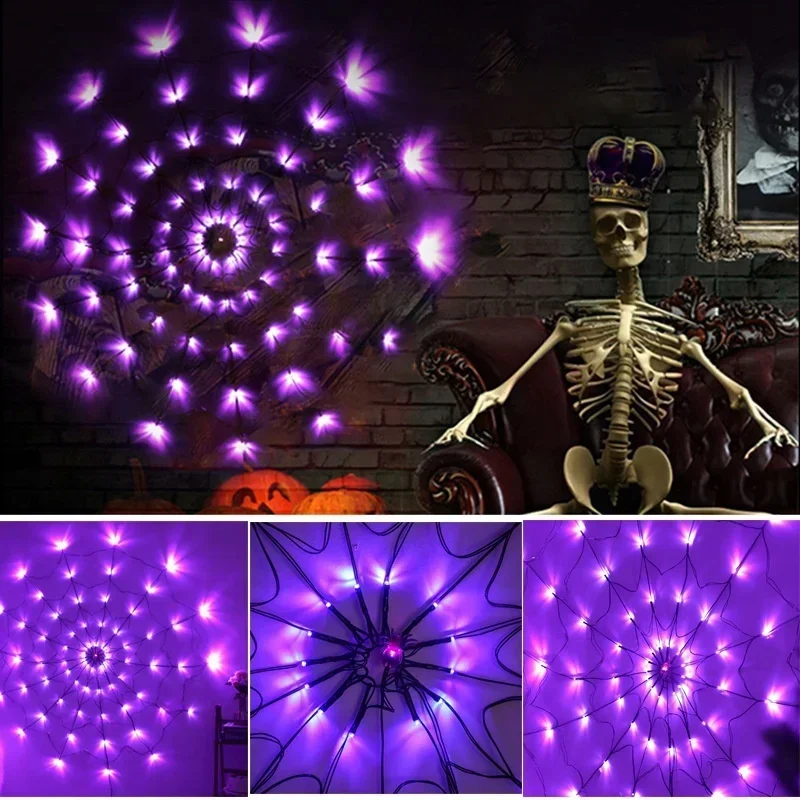 1～4個入り ハロウィーン スパイダーウェブ LED ストリ - Outdoor Lighting For Front Of House のレビューと価格