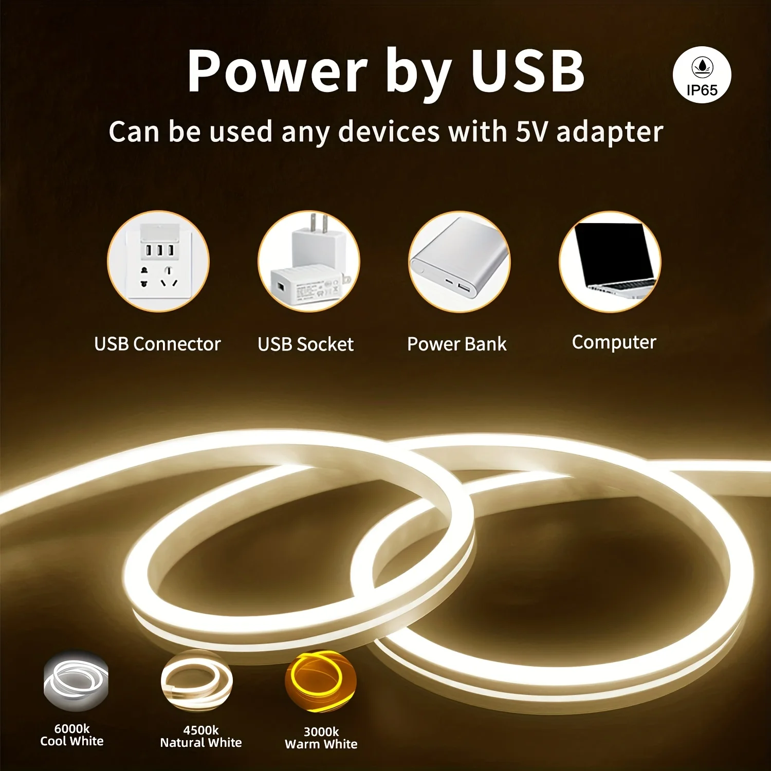 モーションセンサーネオン LED ライトストリップ USB  - Outdoor Lighting Strip のレビューと価格
