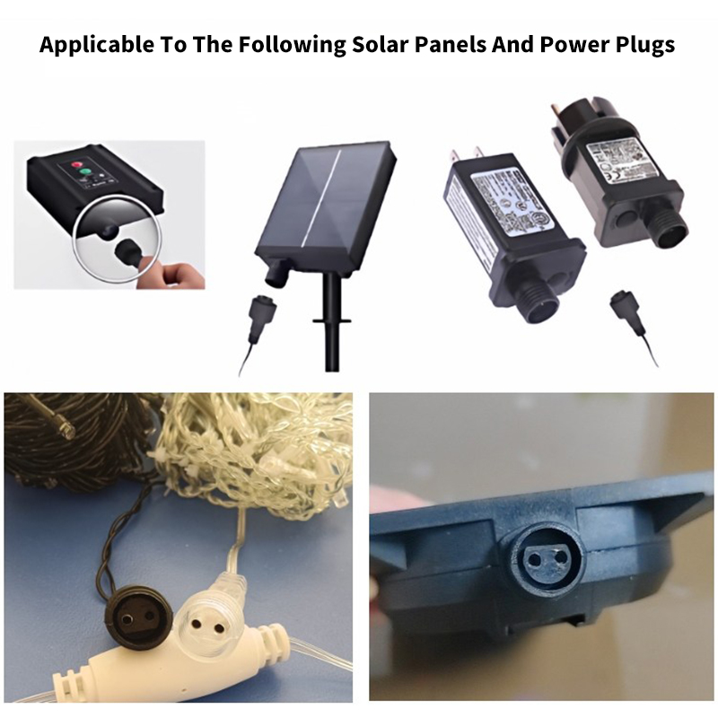 2ピンLEDコネクタ、25cmワイヤー付き、ソーラーストリン - Outdoor Lighting Connectors のレビューと価格