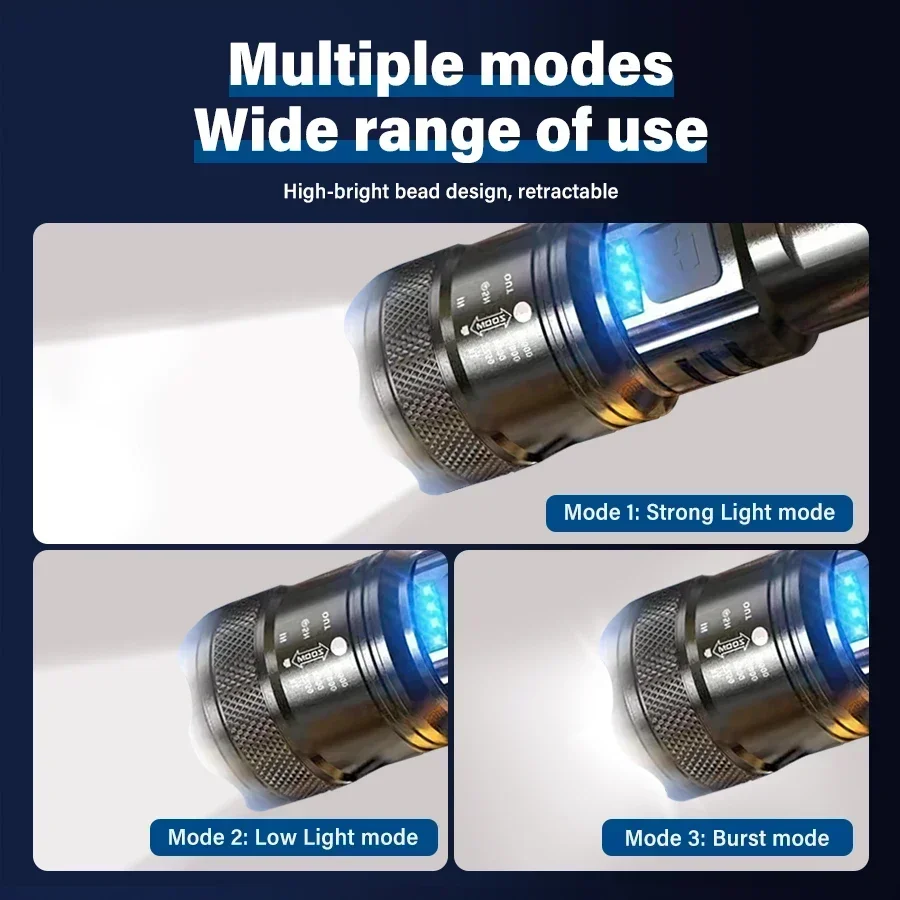 戦術的な LED 懐中電灯 2000LM USB 充電式防水 - Outdoor Lighting Quality のレビューと価格
