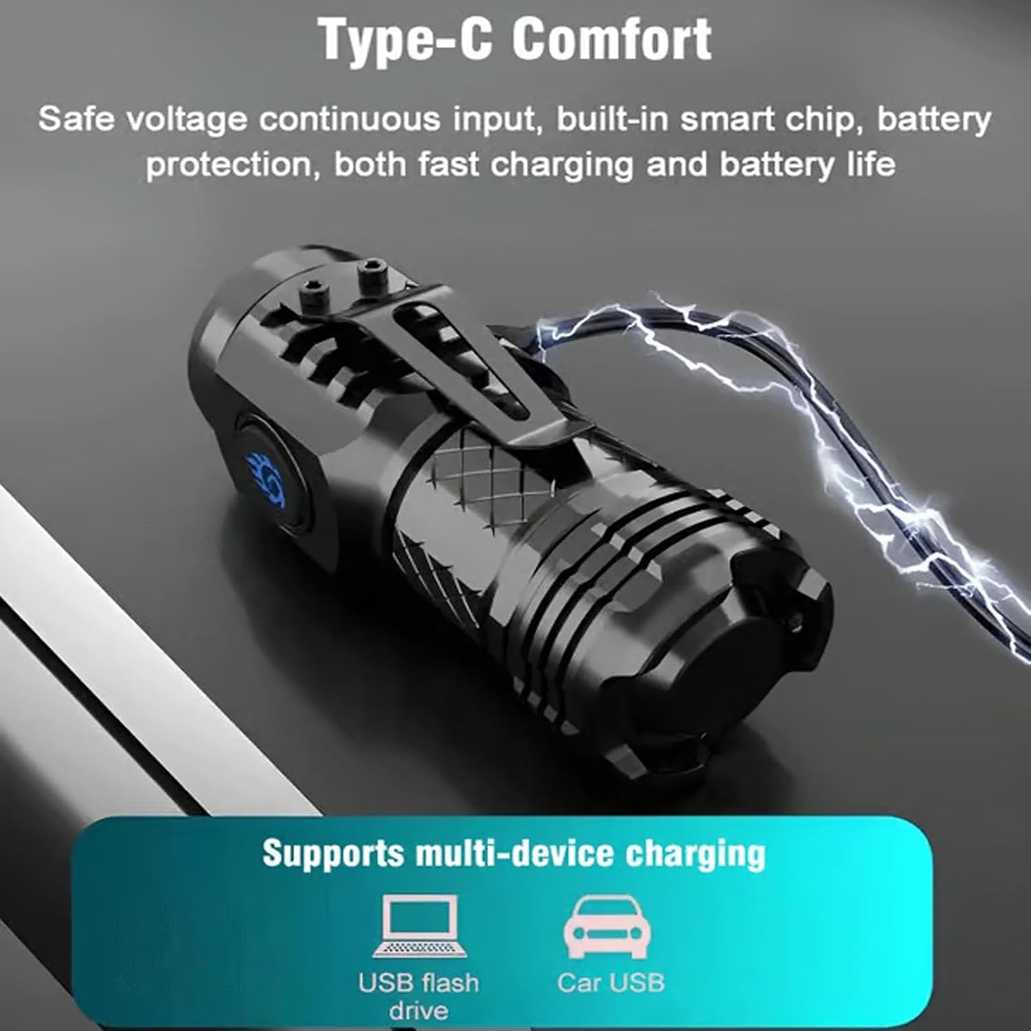 高強力戦術懐中電灯 3LED ミニキーホルダートーチ USB - Outdoor Lighting Quality のレビューと価格