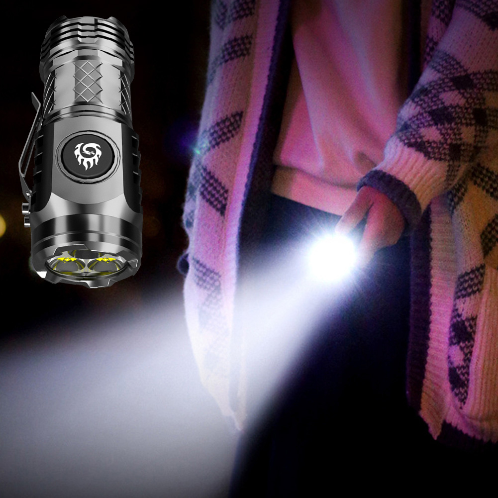 高強力戦術懐中電灯 3LED ミニキーホルダートーチ USB - Outdoor Lighting Quality のレビューと価格